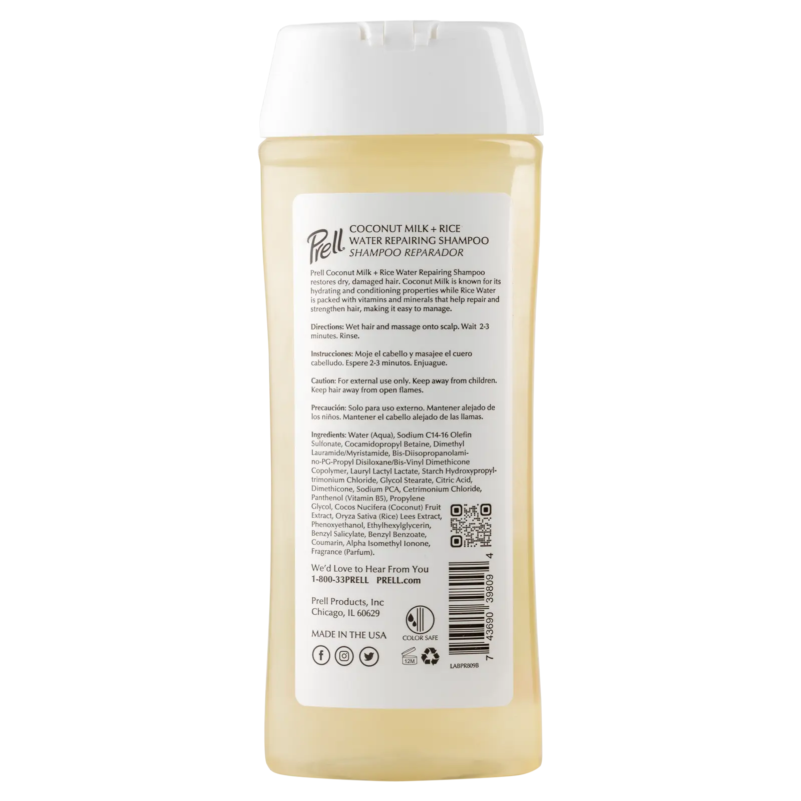 Hydrate Repairing Coconut Milk and Rice Water Shampoo Restore Heat